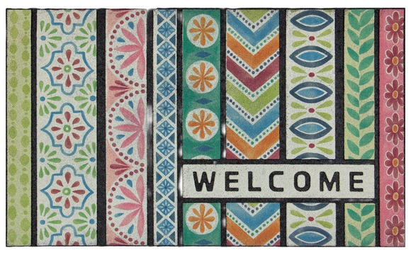 KIRKTON HOUSE Outdoor Accent Mat - Watercolor Stripes