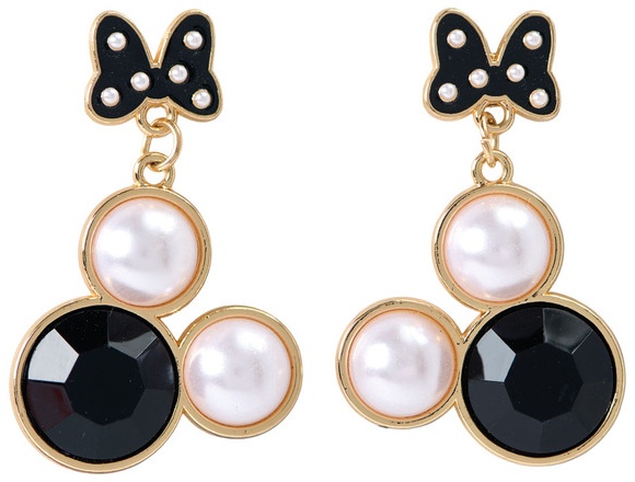 Disney Character Earrings - Minnie Gold Dangle