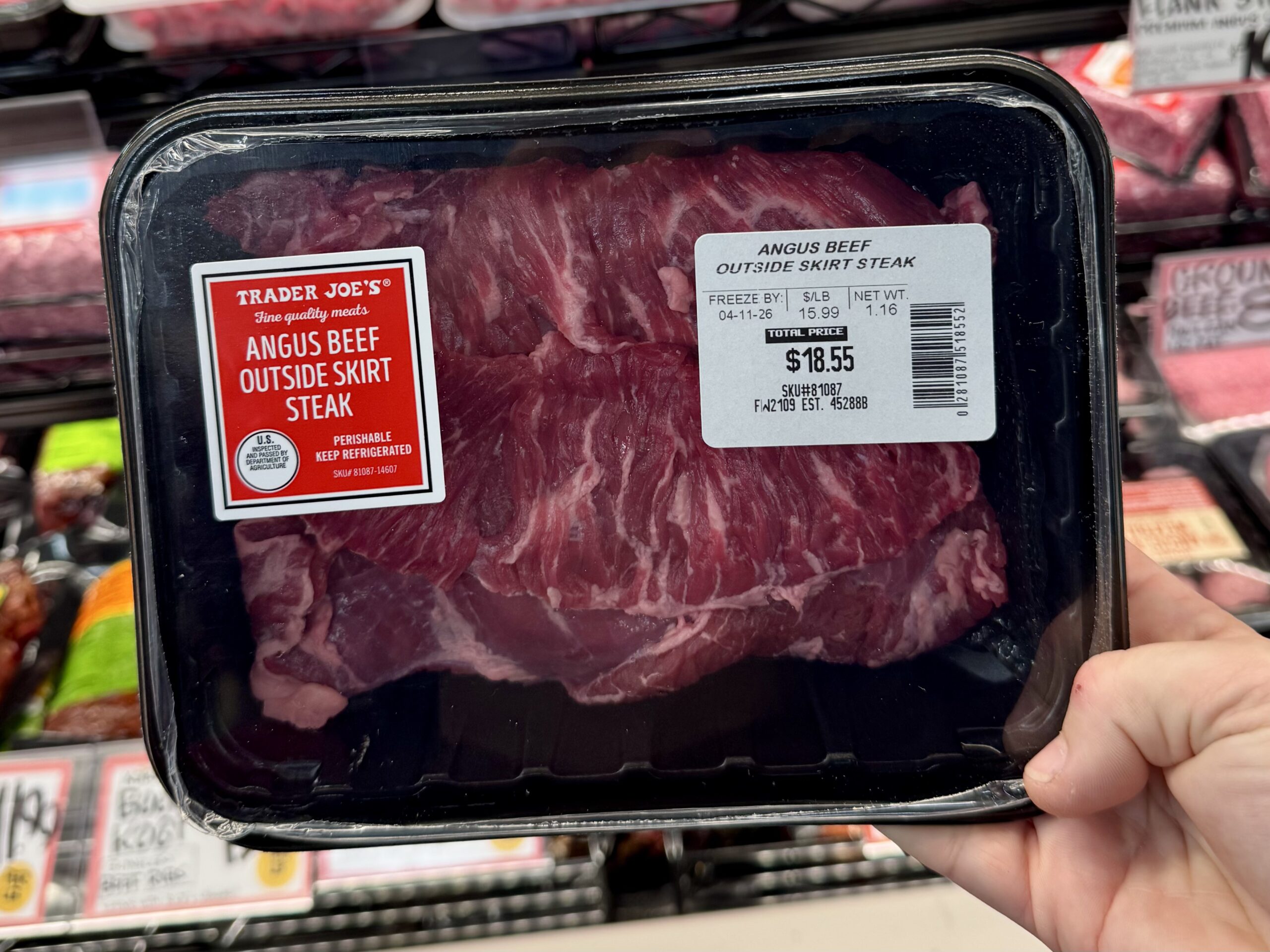 Angus Beef Outside Skirt Steak - in store