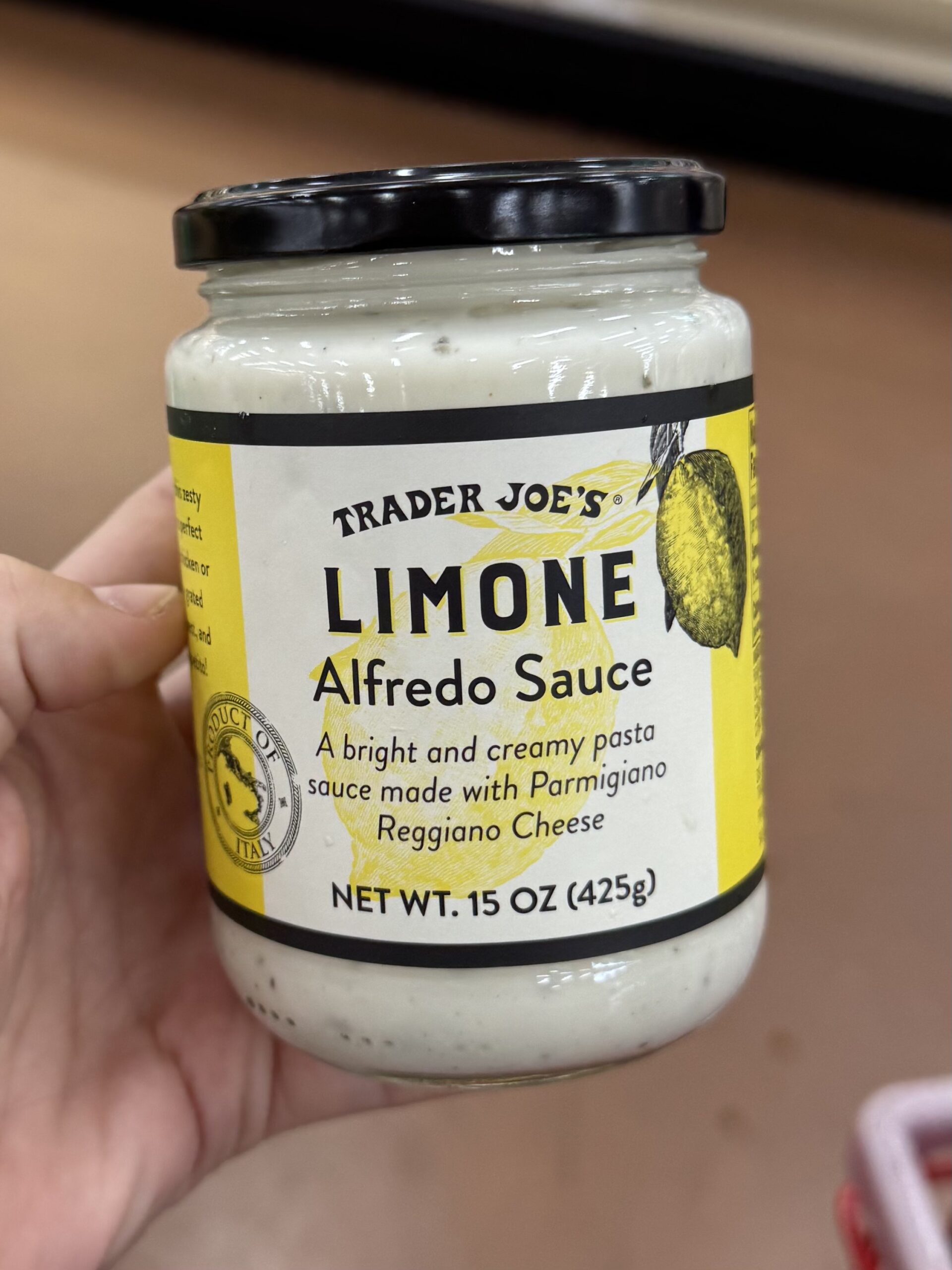TRADER JOE'S LIMONE Alfredo Sauce - in store