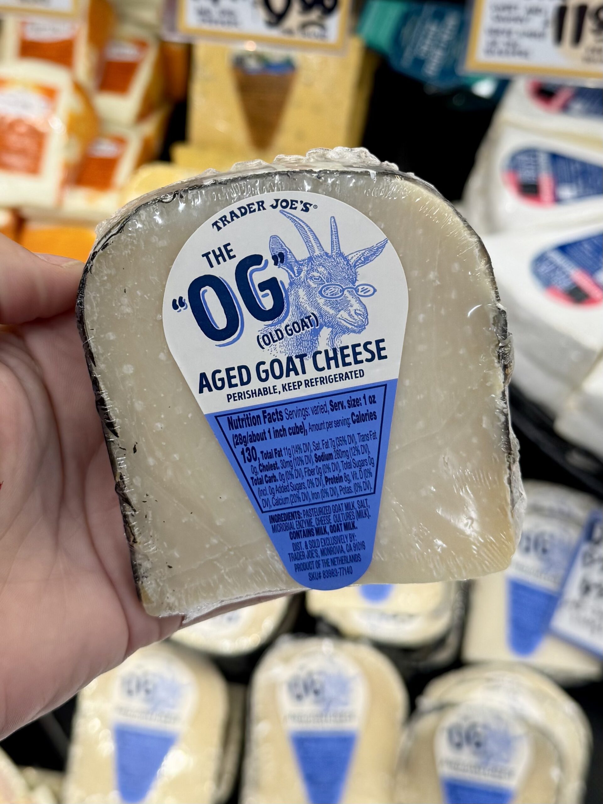 The "OG" (Old Goat) Aged Goat Cheese - in store