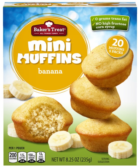 Baker's Treat Mini Muffins - Banana