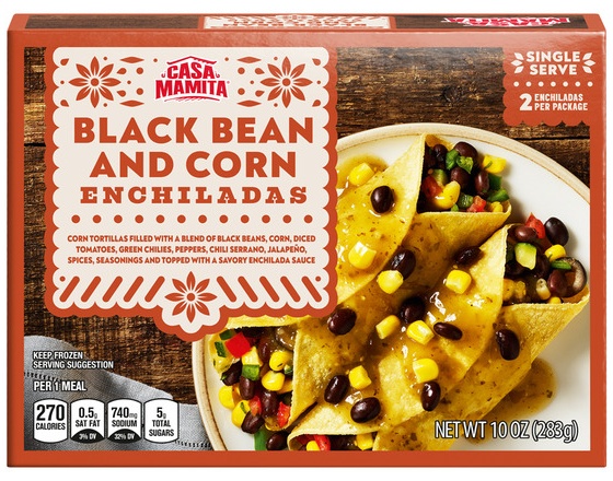 Casa Mamita Black Bean & Corn Enchilada Entree - 