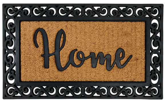 KIRKTON HOUSE Rubber Gate Coir Mat - Rectangle Stripes