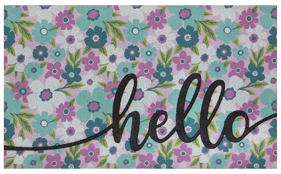 KIRKTON HOUSE Outdoor Accent Mat - Hello Floral