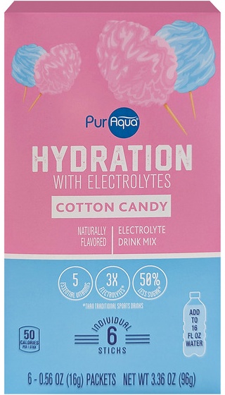 PurAqua Hydration Sticks - Cotton Candy