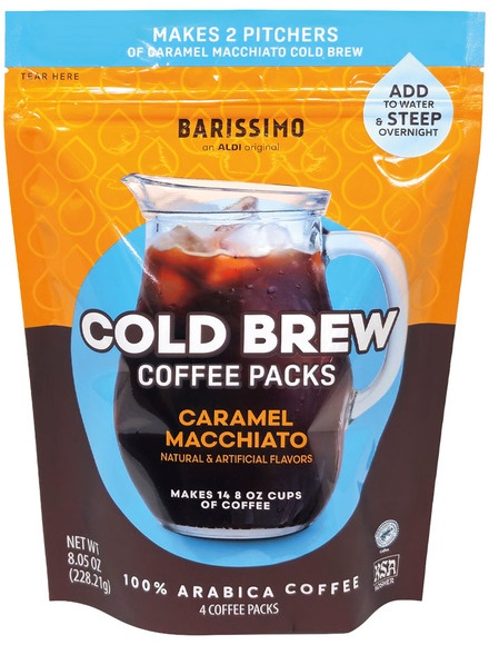 Barissimo 4pk Cold Brew Pitcher Packs - Caramel