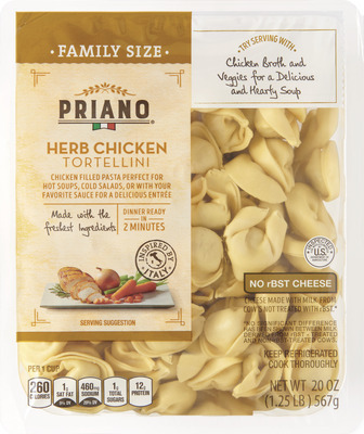 Priano Herb Chicken or Three Cheese Tortellini