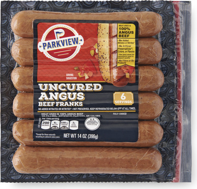 Parkview Uncured Angus Beef Hot Dogs