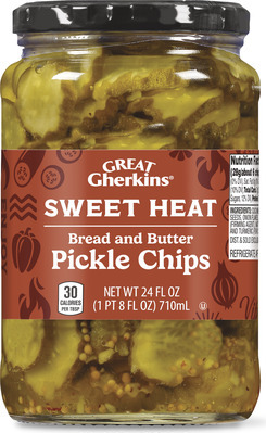 Great Gherkins Sweet Heat or Red Wine Vinegar Pickle Chips