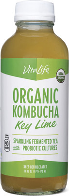 VitaLife Organic Strawberry Lemonade or Key Lime Kombucha