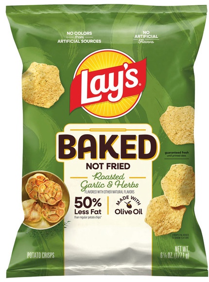 Frito-Lay Baked Lay's Garlic Herb Baked Potato Chips - 