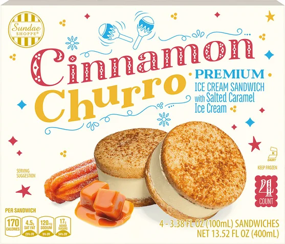Cinnamon Churro Ice Cream Sandwiches