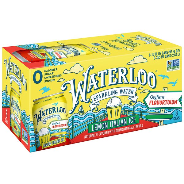 Waterloo x Flavortown Sparkling Water - $3.99
