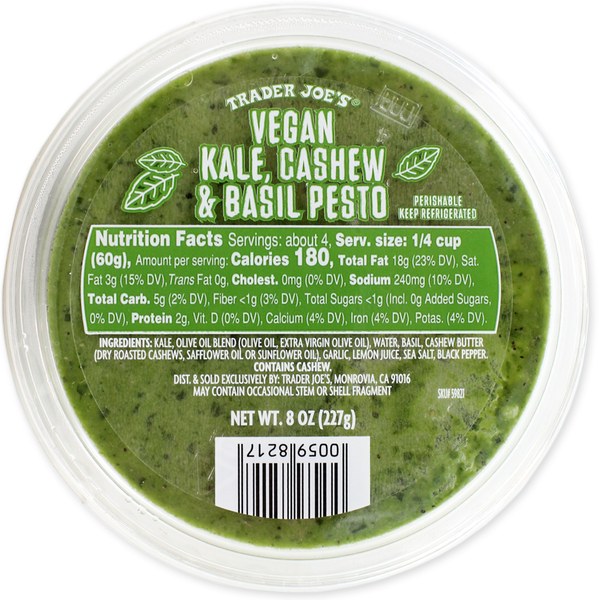 Vegan Kale, Cashew & Basil Pesto – $3.99