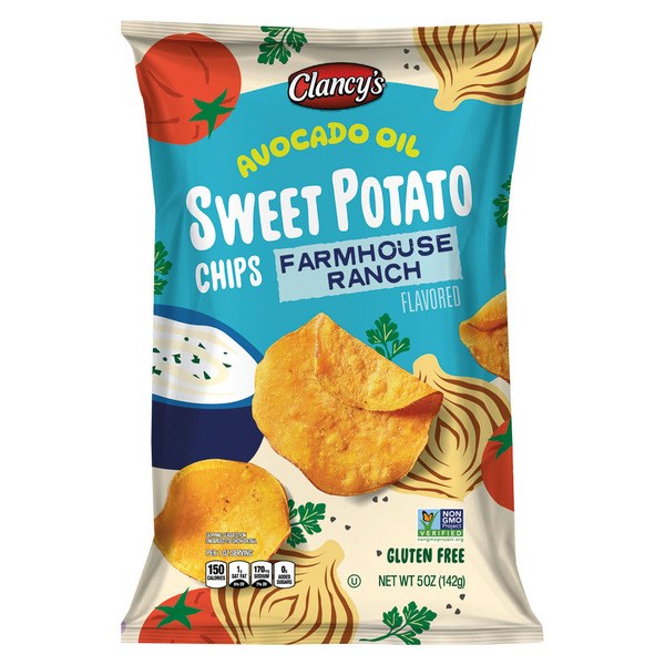 Clancy's Avocado Oil Sweet Potato Chips | $2.99/bag | New |June 3, 2026