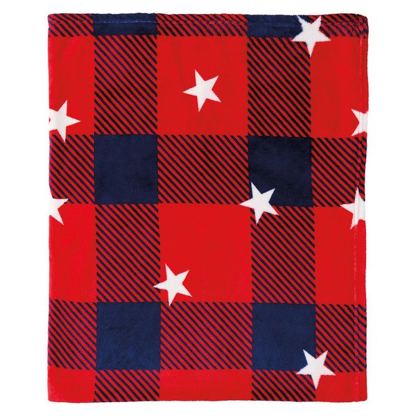 KIRKTON HOUSE 50in x 60in Plush Throw - Plaid — $4.99