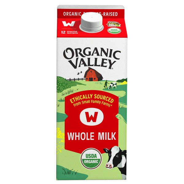 Organic Valley Organic Milk (64 oz, Reduced Fat 2%, 1%, or Whole)