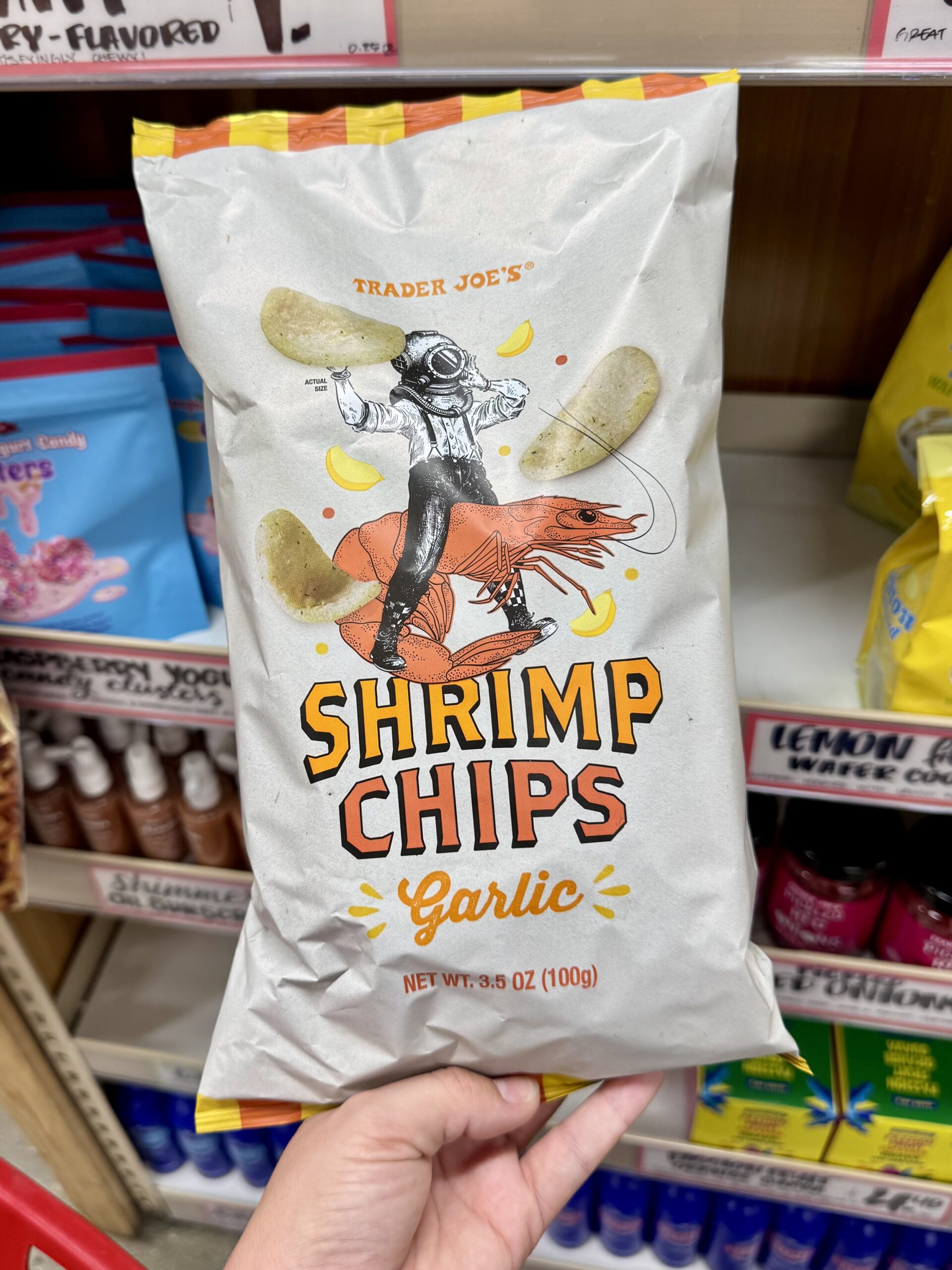 Trader Joe's Shrimp Chips Garlic - in store