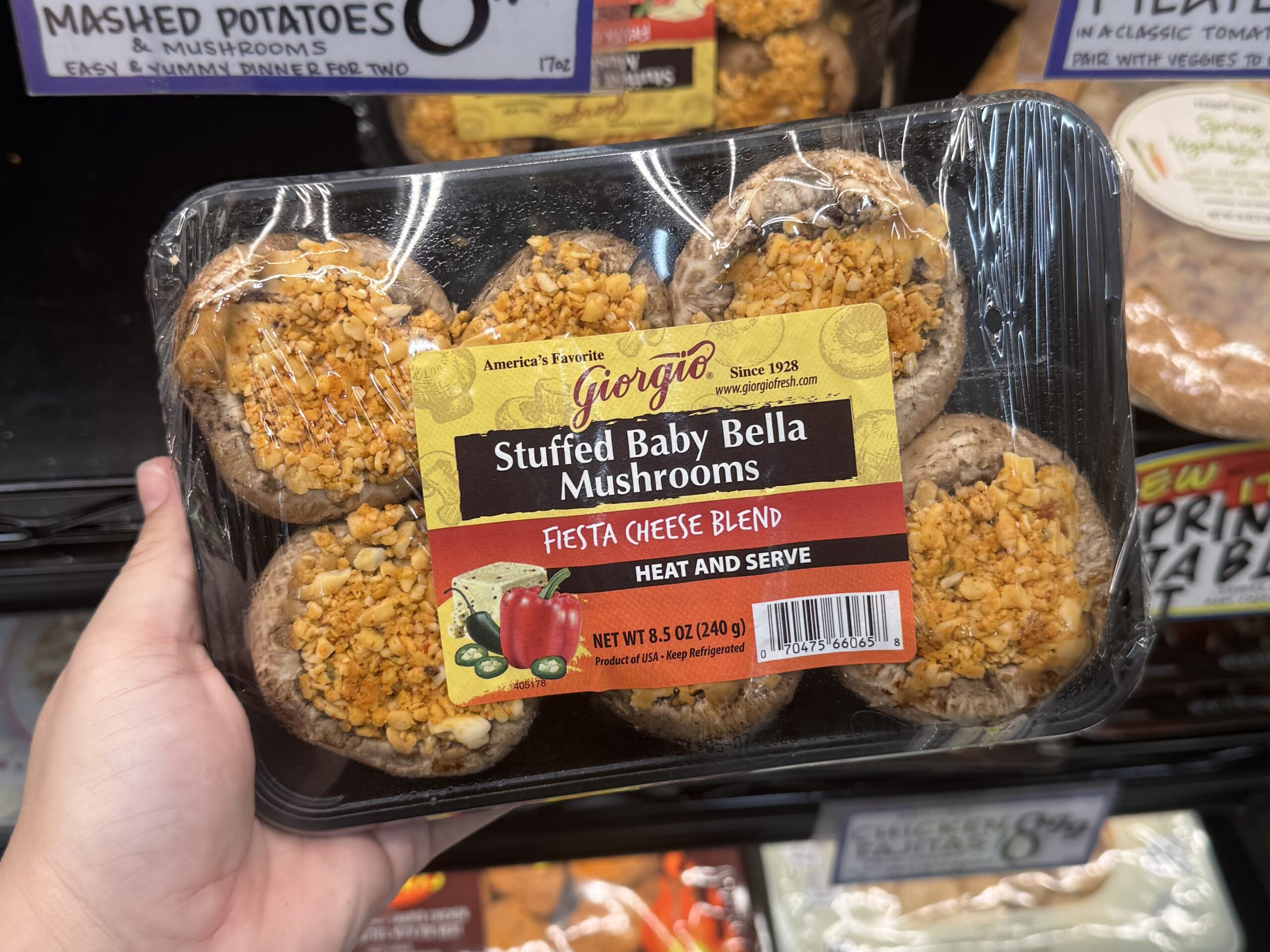 Giorgio Stuffed Baby Bella Mushrooms Fiesta Cheese Blend - in store