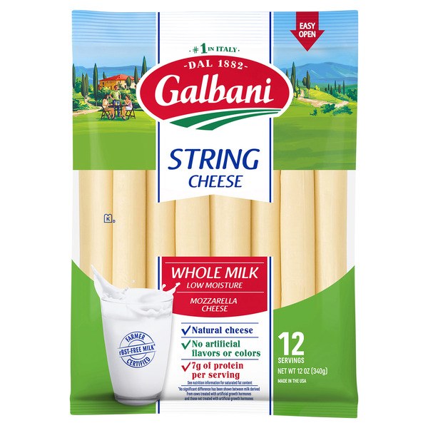 Galbani String Cheese (12 oz, Whole Milk or Reduced Fat)