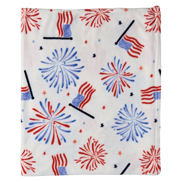 KIRKTON HOUSE Fireworks Plush Throw, 50" X 60" — $4.99