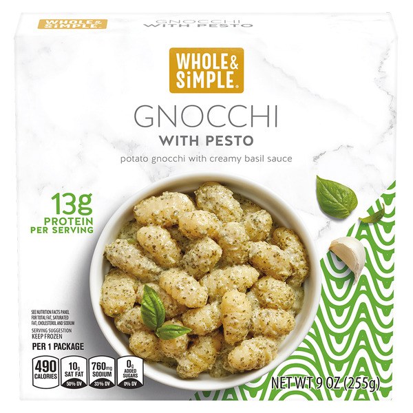 New - Whole & Simple Gnocchi or Fusilli with Pesto - $3.99 - May 13