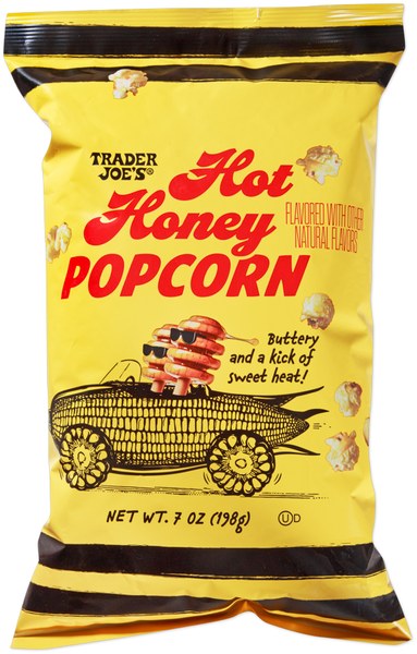 Hot Honey Popcorn — Price: Varies (~$2–$3)