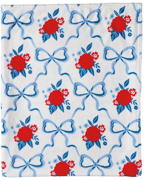 KIRKTON HOUSE 50in x 60in Plush Throw - Bow Lattice