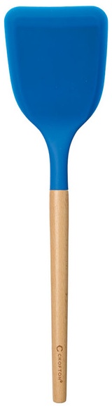 Crofton Beechwood & Silicone Utensil - Turner, Blue