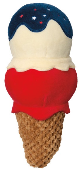 Heart to Tail Patriotic Dog Toy - Plush Ice Cream