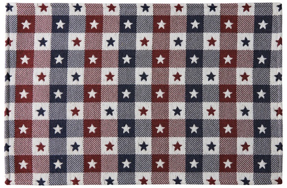 KIRKTON HOUSE 20x30 Chenille Mat - Star Check