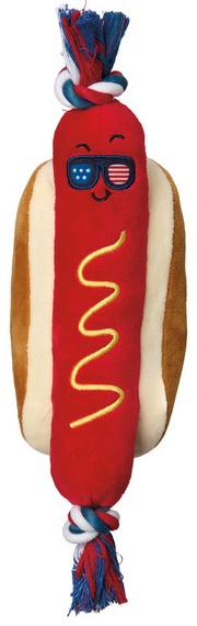 Heart to Tail Patriotic Dog Toy - Plush Hot Dog