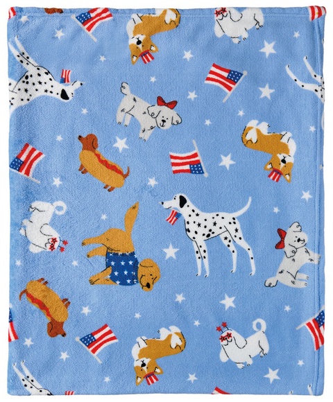 KIRKTON HOUSE 50in x 60in Plush Throw - Dogs