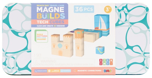 Magne Builds Travel - Magnetic Tiles 36pc- Beach Day