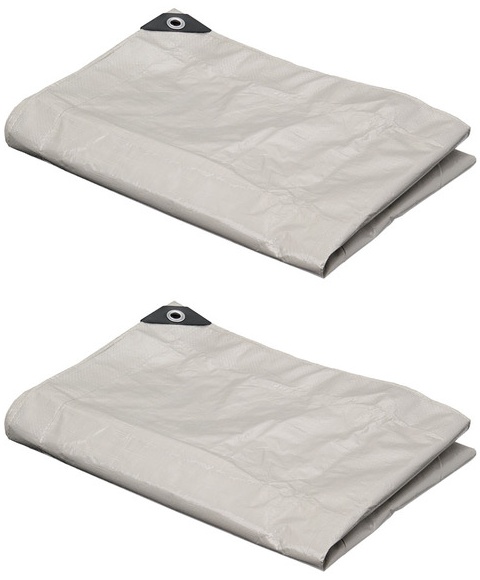 Adventuridge 6' x 8' Medium Duty Tarp 2 pack - Tan