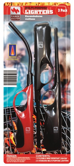 Range Master Multi-Purpose Lighter - 3pk