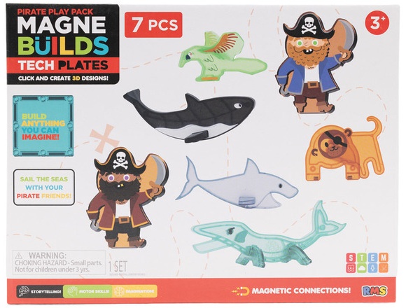 Magne Builds Magnetic Character Set 7pc- - Pirates