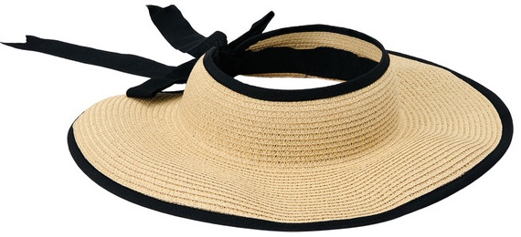 Serra - Black Ribbon Beach Hat