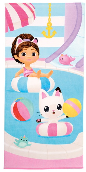 Licensed Kids Character Beach Towel - Gabby's Dollhouse