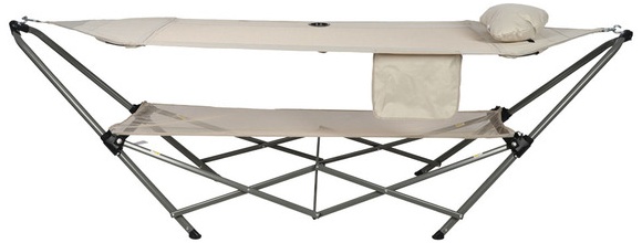 Adventuridge Portable Hammock with Stand - Gray
