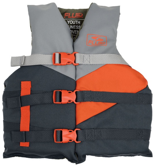Fluid Youth Life Vest - Grey/Orange