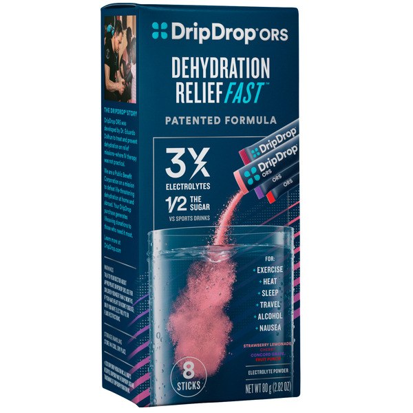 DripDrop Electrolyte Hydration Powder Sticks (10 ct)