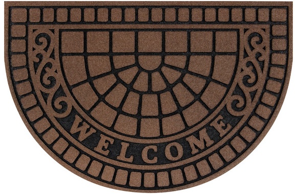 Welcome Half Rnd Brown