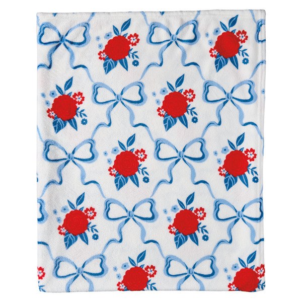 KIRKTON HOUSE Bow Lattice Plush Throw, 50" X 60" — $4.99