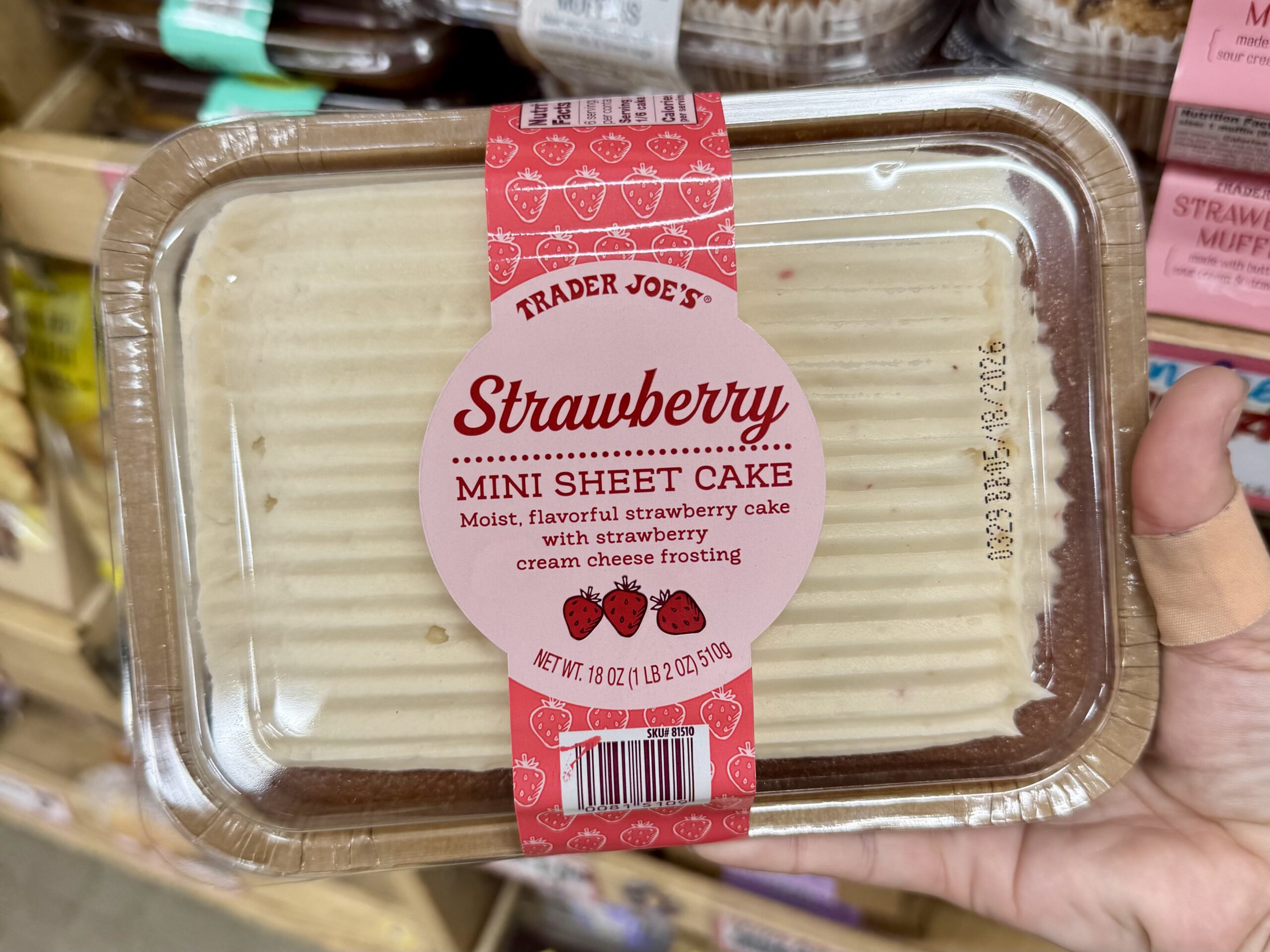 Strawberry Mini Sheet Cake - in store