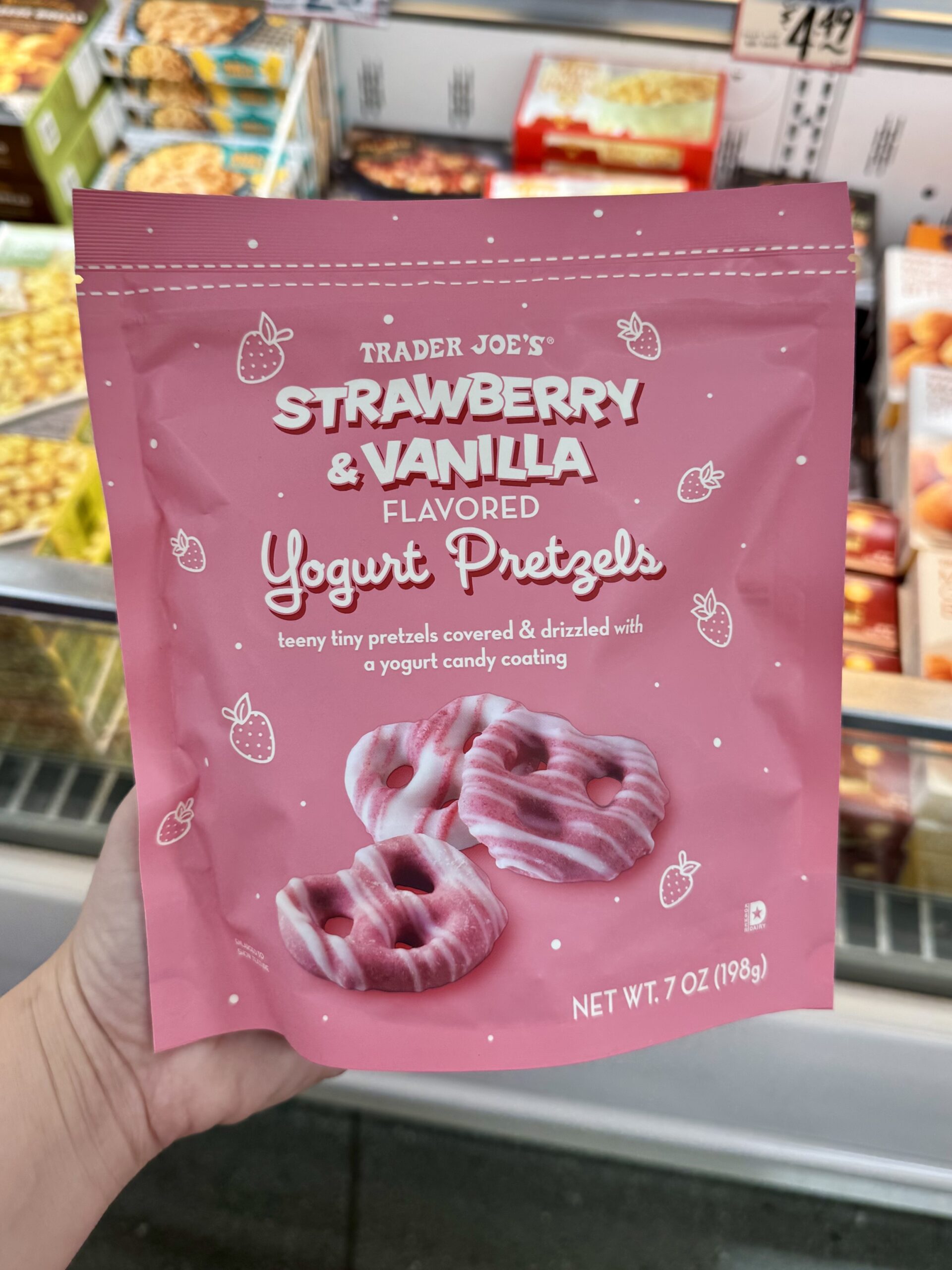 Strawberry & Vanilla Flavored Yogurt Pretzels - in store