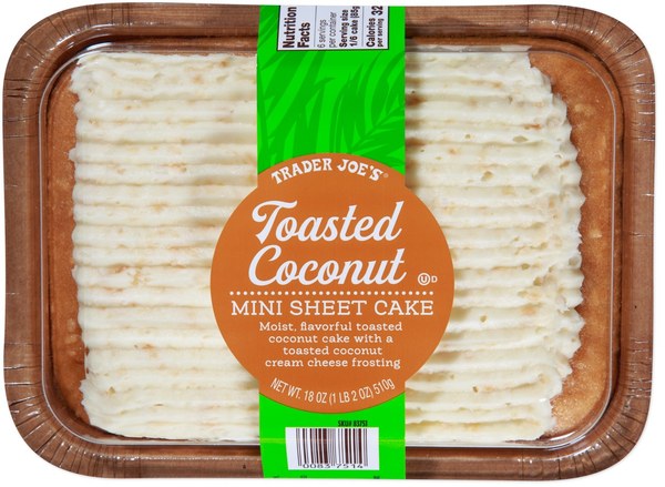 [Seasonal] Toasted Coconut Mini Sheet Cake (snack slices, ~$5.99)