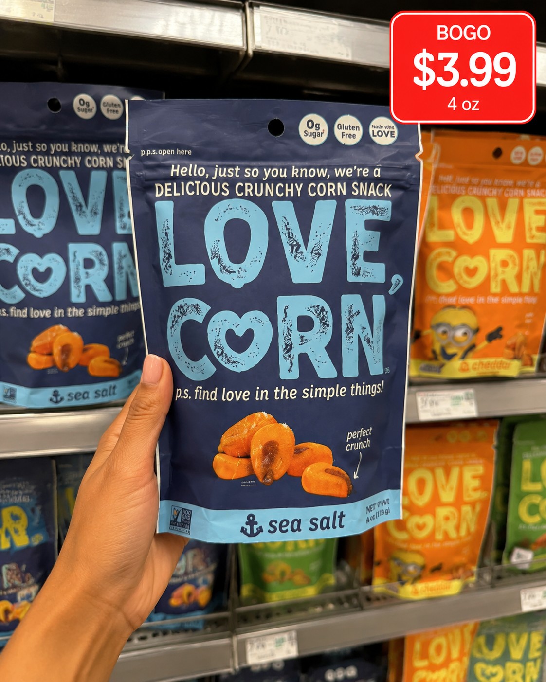 LOVE, CORN PREMIUM CRUNCHY CORN
