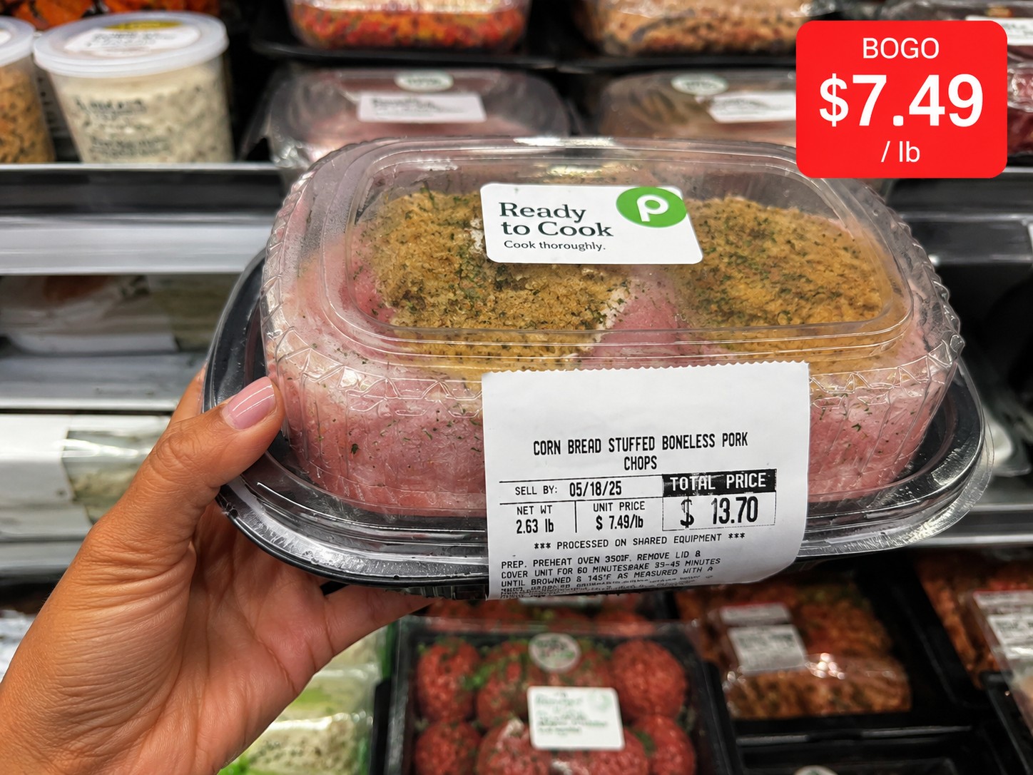 PUBLIX BONELESS PORK CHOPS Stuffed With Cornbread Dressing